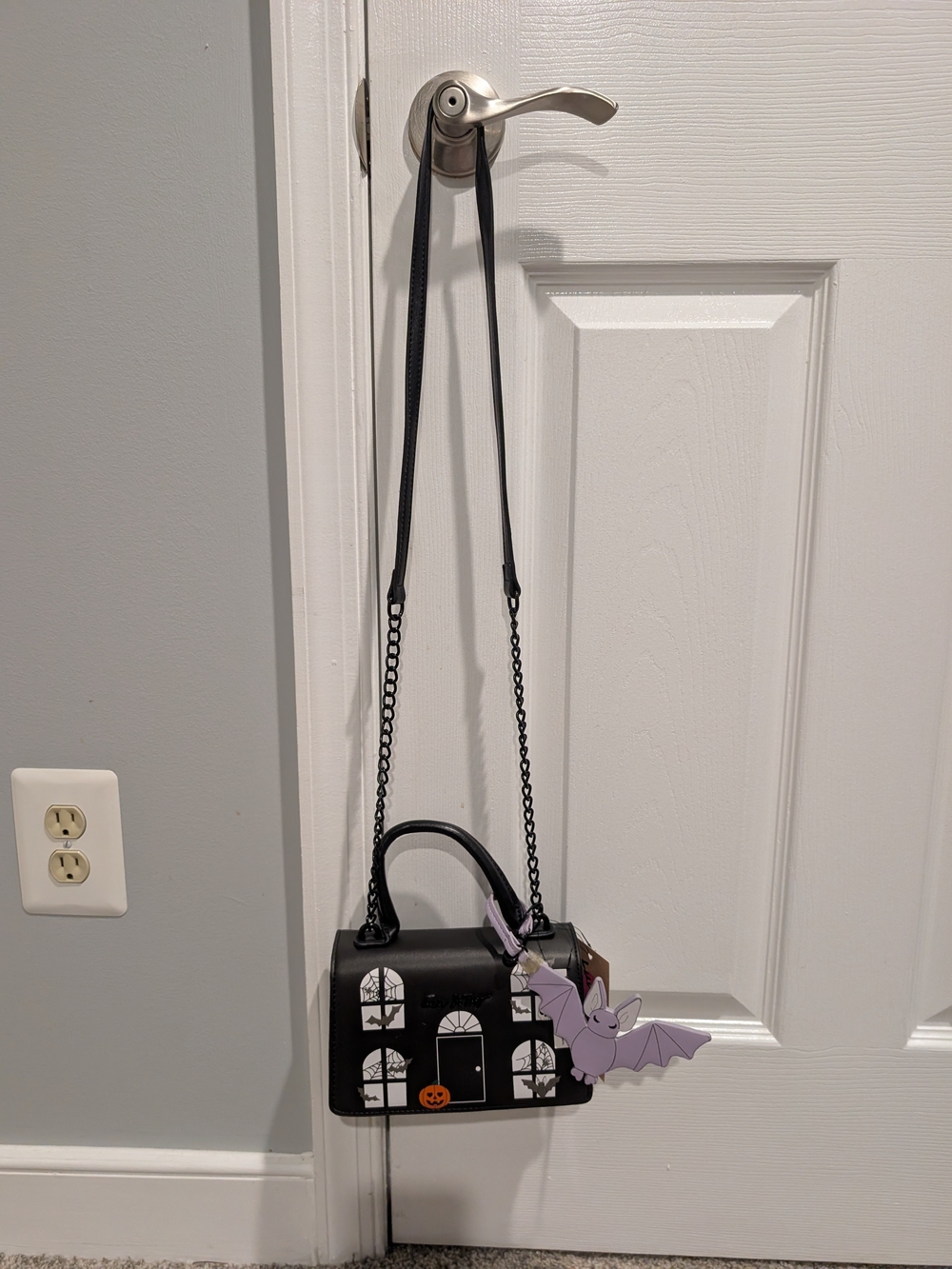 NWT Luv Betsey by Betsey Johnson Black Haunted House Crossbody Bag